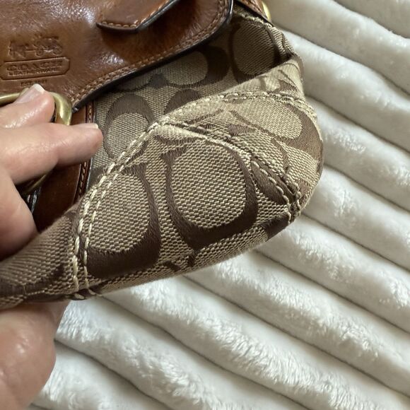 Y2K Coach Handbag No F0773-11441 Great CONDITION. SEE PICTURES!! Brown 10” X 7” - Picture 6 of 13